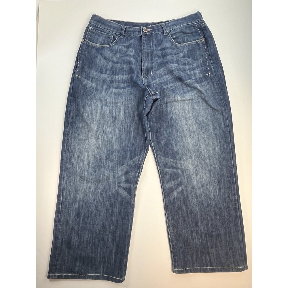 Monarchy Collection Jeans Men's 36x28 Blue Dark Wash Denim Hip Hop Y2K Vintage